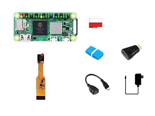 Waveshare Package C Compatible with Raspberry Pi Zero 2 W,Bundle with RPi Zero V1.3 Camera Power Supply 5V/3A TF Card 16GB Card Reader and So On (7 Items) with Pre-Solder Color Coded Pinheader von Waveshare