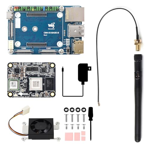 Waveshare RDK X3 AI Module Base Kit, Compatible with Raspberry Pi CM4, 5 Tops Computing Power, Bundle with RDK X3 MD 104032 and CM4 IO Base Board von Waveshare