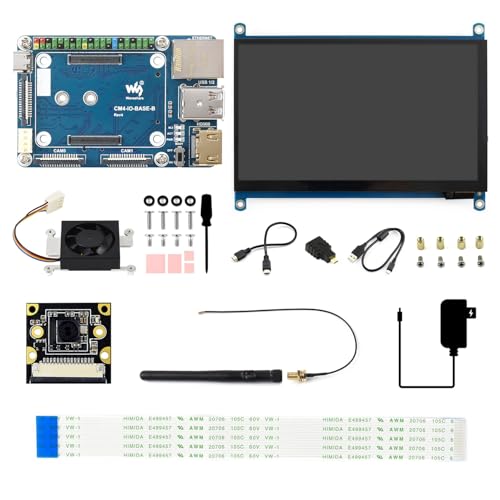 Waveshare RDK X3 AI Module Vision Kit, Compatible with Raspberry Pi CM4, 5 Tops Computing Power, Bundle with CM4 IO Base Board, 7inch Screen and IMX219 Camera von Waveshare