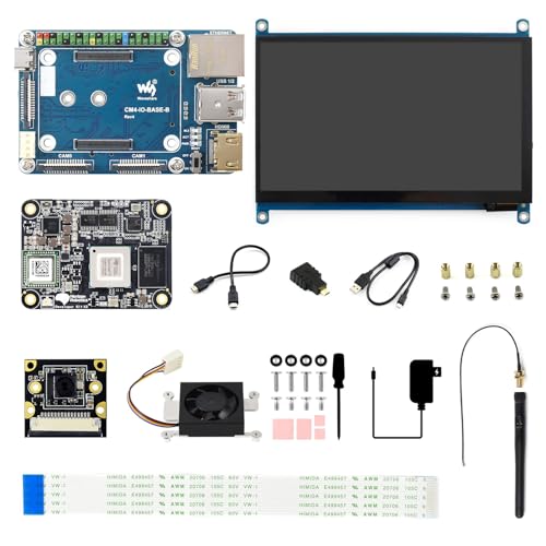 Waveshare RDK X3 AI Module Vision Kit, Compatible with Raspberry Pi CM4, 5 Tops Computing Power, Bundle with RDK X3 MD 104032 and CM4 IO Base Board, 7inch Screen and IMX219 Camera von Waveshare