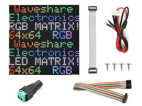 Waveshare RGB Full-Color LED Matrix Panel 2mm Pitch 64x64 Pixels Adjustable Brightness Compatible with Raspberry Pi/Raspberry Pi Pico / ESP32 / Arduino Waveshare RGB Full-Color LED Matrix Panel 2mm Pitch 64x64 Pixels Adjustable Brightness Compatible with Raspberry Pi/Raspberry Pi Pico / ESP32 / Arduino von Waveshare