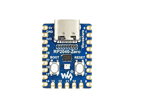 Waveshare RP2040-Zero(1pcs), Pico-Like MCU Board, Based on Raspberry Pi RP2040 Mini Version, Castellated Module Suitable for SMD Applications von Waveshare