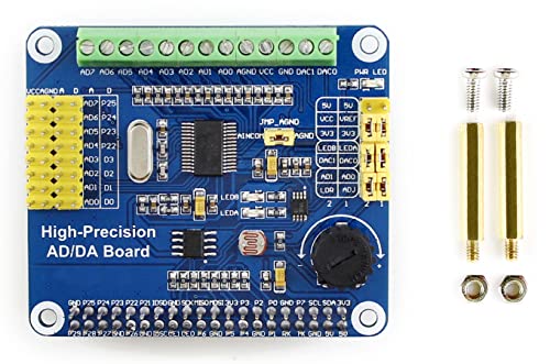Waveshare Raspberry Pi AD/DA Expansion Sheild Board for Adding High-Precision AD/DA Functions to Raspberry Pi Onboard ADS1256 DAC8552 Sensor Interface Waveshare Raspberry Pi AD/DA Expansion Sheild Board for Adding High-Precision AD/DA Functions to Raspberry Pi Onboard ADS1256 DAC8552 Sensor Interface von Waveshare