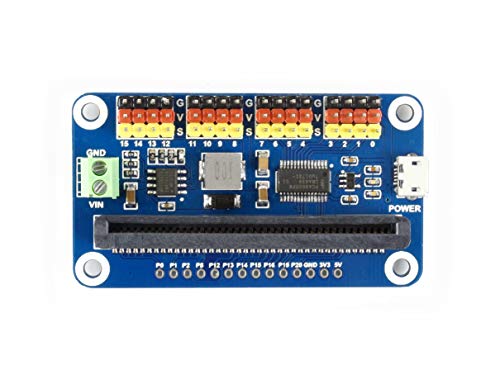 Waveshare Servo Driver Breakout for Micro/-bit 16-Channel 12-bit I2C Interface with VIN Terminal von Waveshare