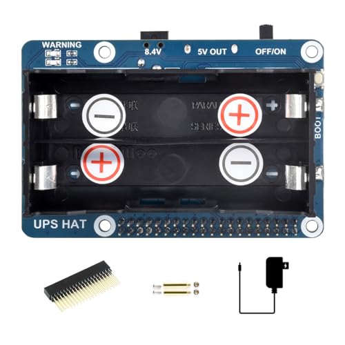 Waveshare UPS HAT Compatible with Raspberry Pi 5V Uninterruptible Power Supply Multi Battery Protection Circuits Charge and Power Output at The Same Time Waveshare UPS HAT Compatible with Raspberry Pi 5V Uninterruptible Power Supply Multi Battery Protection Circuits Charge and Power Output at The Same Time von Waveshare