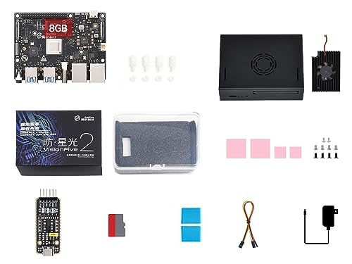 Waveshare VisionFive2 RISC-V Single Board Computer, StarFive JH7110 Processor with Integrated 3D GPU, Base on Linux, with 8GB RAM, Dedicated Case Kit, Mini-Host von Waveshare