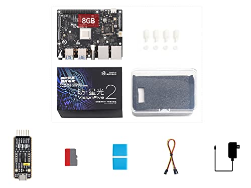 Waveshare VisionFive2 Starter Kit 8GB，RISC-V Single Board Computer, StarFive JH7110 Processor with Integrated 3D GPU, Base on Linux,Without WiFi Module von Waveshare