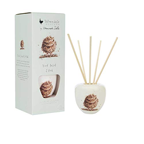 WAX LYRICAL Reed Diffuser Wrendale Duftstäbchen aus Keramik, 200 ml, Woodland, weiß von Wax Lyrical