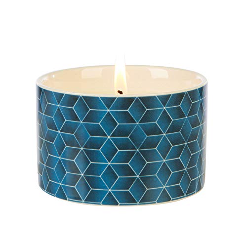 Wax Lyrical Fired Earth Mittelgroße Keramik-Kerze, Assam & White Cedar, bis zu 26 Stunden Brenndauer von Wax Lyrical