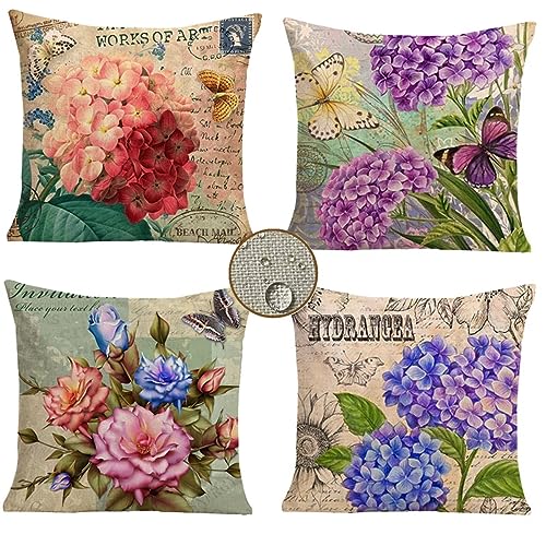 Kissenbezüge 30x30 4er Set Blumen Outdoor Kissen Blau Sofakissen Dekokissen Kopfkissen Wasserfest Linen Zierkissen Quadratische Kissenhülle für Gartenmöbel Sofa Couch Bett Auto Terrasse Schlafzimmer Kissenbezüge 30x30 4er Set Blumen Outdoor Kissen Blau Sofakissen Dekokissen Kopfkissen Wasserfest Linen Zierkissen Quadratische Kissenhülle für Gartenmöbel Sofa Couch Bett Auto Terrasse Schlafzimmer von Waxonle