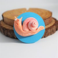 Schnecken Magnet, Handgemacht Polymer Clay Gartenfreund, Schneckenliebhaber Geschenk von WayOutsideStudios