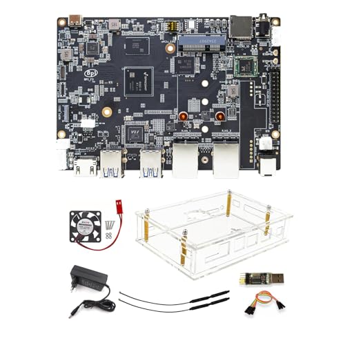 Banana Pi BPI-F3 8-Core RISC-V K1 Chip SBC, 2.0TOPS AI Performance CPU Single Board Computer, for NAS Netzwerkspeicher und Laptop Alternativen (mit Acrylgehäuse, 16GB LPDDR4 128GB eMMC) von WayPonDEV
