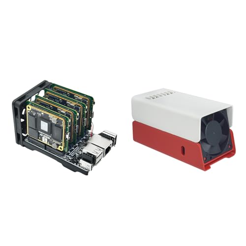Sipeed NanoCluster Ultra Mini Computing Cluster Board, 7X SOM-Steckplätze RISC-V Gigabit Switch USB-C PD PoE, kompatibel mit LM3H/M4N / Raspberry Pi CM4/CM5 für HomeLab Edge Computing (4X M4N Kit) von WayPonDEV