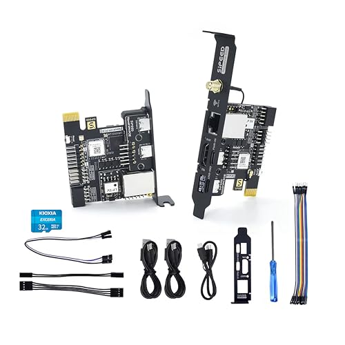 Sipeed NanoKVM IP-KVM Mini Remote Control Operations Maintenance Server, 1TOPS NPU 1GHz C906 RISC-V Linux Single Board Computer, mit HDMI 100M Netzwerkanschluss (NanoKVM-PCIe ETH+WiFi+PoE) von WayPonDEV