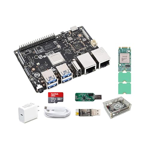 Visionfive2 Hailo RISC-V Linux AI Development Board Kit, Hailo-8L M.2 AI Beschleunigungs Module Kit, StarFive JH7110 CPU LPDDR4 8GB RAM, Dual Gigabit Netzwerk, 4K HDMI Display (Bundle3) von WayPonDEV