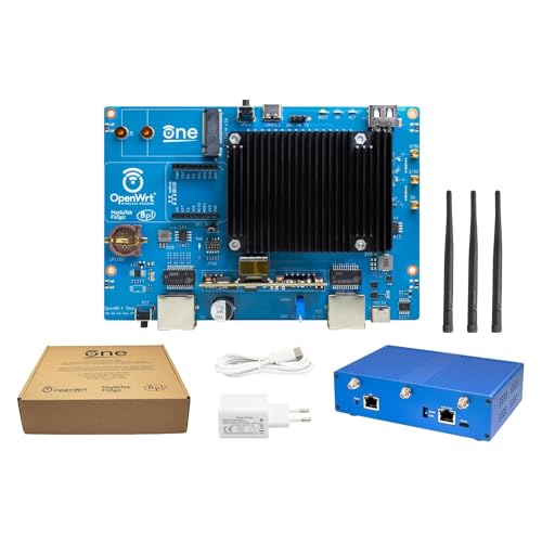 WayPonDEV Banana Pi OpenWrt One Router Board, Wireless Dual Band Netzwerk Router, 802.11ax ac WiFi 6 Gigabit Ethernet Router, Integriert 1x 2.5GbE WAN RJ45, Unterstützung AP, WPA,WPA2,WPA3 von WayPonDEV