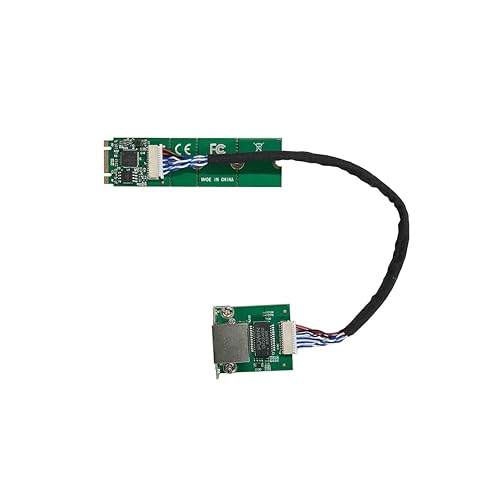 WayPonDEV M.2 A E Key zu 2,5 Gigabit Ethernet Modul, in-tel i225 i226 2,5G Ethernet Server NIC, 10/100 / 1000/25000 Mbps RJ45 LAN, Multi-Gigabit M.2 Netzwerk Karte (i226 M.2 B+M Key,20CM) von WayPonDEV