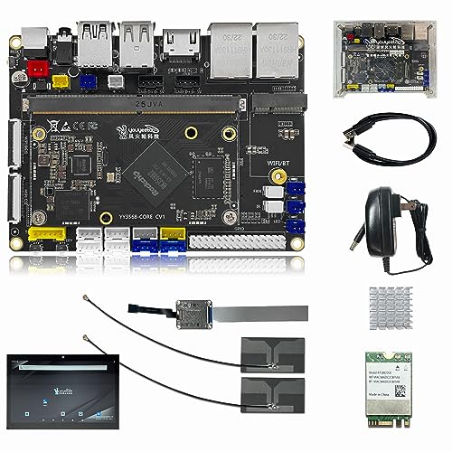 WayPonDEV YY3568 Open Source Einplatinenrechner Rockchip RK3568 SoC Unterstützung mit Android 11.0, Debian 10.0 für Image Recongnition (Advanced Kit with eDP LCD 4GB RAM) von WayPonDEV