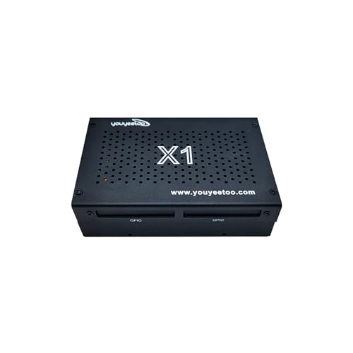 WayPonDEV schwarzes Metallgehäuse für X1 X86 64bit Windows 10/11/Linux Single Board Computer, mit Intel Celeron N5105, unterstützt optionales WLAN und BT, M.2 2280 NVMe oder SATA SSD von WayPonDEV