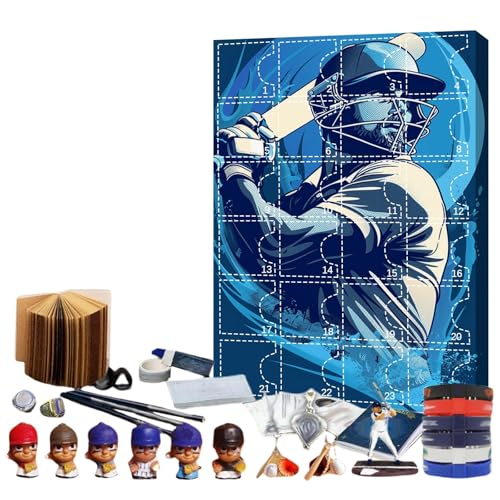 Baseball Adventskalender 2025, Jungen Adventskalender Sport, Adventskalender für Teen Jungen, 24 Tage Baseball Set für Baseballs Spieler Erwachsene Männer Teen Boys (Blau-2) von Waycin
