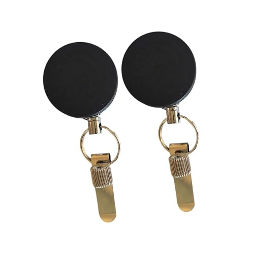 2pcs Einziehbare Abzeichen Stifthalter Mit Taschenclip Für Verstellbare Federringe Metallhalter Beutel Ärmel von Wayfadacc