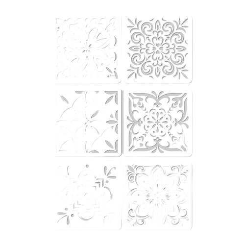 6 PCs Blumen Schablonen Blattvorlagen Kunst Und Handwerk Für Karten Schulaufgaben Künstlerischer Ausdruck Blatt Zeichnung Schablonen Journal Blumen Für Sammelalbum von Wayfadacc