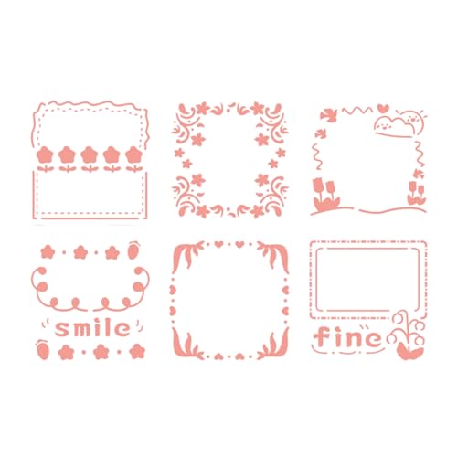 6 PCs Retro Blumenschablonen Hohl Out Vorlage Zeichnen Schablonen Kunsthandwerk Vorräte Für Wandmalereien Scrapbooking Für Malbuch Des Scrapbook Journals Blumen von Wayfadacc