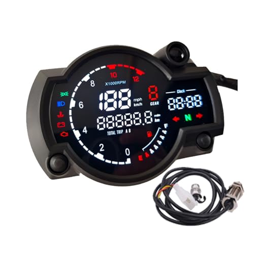 Tachometer Multifunktion LCD Anzeige Kilometermesser Brennstoffe Überwachung ABS Für Motorräder Motorraduhr Kilometermesser Multifunktionsanzeige Tachometer Multifunktion LCD Anzeige Kilometermesser Brennstoffe Überwachung ABS Für Motorräder Motorraduhr Kilometermesser Multifunktionsanzeige von Wayfadacc