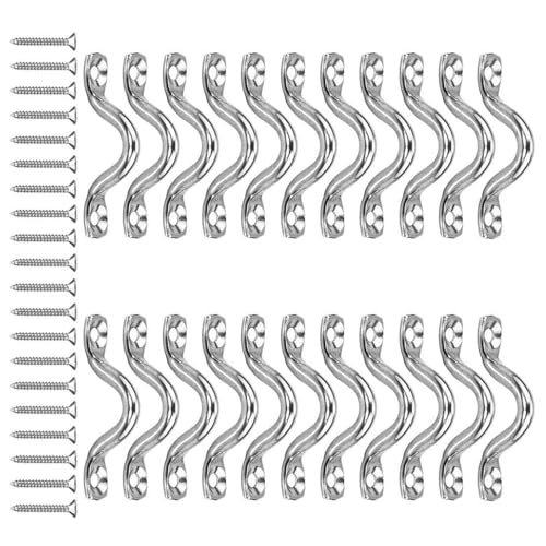 Wayfadacc Set mit 22 U-Kreisen, hohe Kapazität, Ösenriemen mit Befestigungselementen, rostfrei, Deckenmontagehaken-Set Wayfadacc Set mit 22 U-Kreisen, hohe Kapazität, Ösenriemen mit Befestigungselementen, rostfrei, Deckenmontagehaken-Set von Wayfadacc