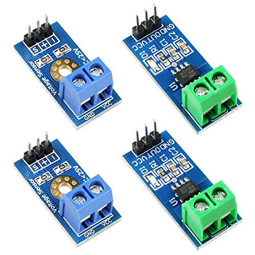 WayinTop 2 Stück ACS712 30A Ampere Stromsensor Range Modul Hall-Effekt Current Sensor + 2 Stück DC0-25V Spannungssensor Voltage Terminal Sensor WayinTop 2 Stück ACS712 30A Ampere Stromsensor Range Modul Hall-Effekt Current Sensor + 2 Stück DC0-25V Spannungssensor Voltage Terminal Sensor von WayinTop