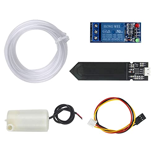 WayinTop Automatische Bewässerung DIY Kit Bewässerungssystem mit Tutorial, Bodenfeuchtesensor + 1 Kanal 5 V Relais Modul + Mini Wasserpumpe + 1M PVC Schlauch für Arduino WayinTop Automatische Bewässerung DIY Kit Bewässerungssystem mit Tutorial, Bodenfeuchtesensor + 1 Kanal 5 V Relais Modul + Mini Wasserpumpe + 1M PVC Schlauch für Arduino von WayinTop