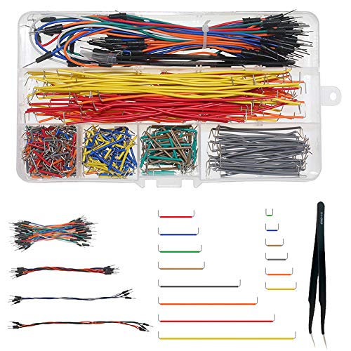 WayinTop Breadboard Steckbrücken Drahtbrücken Jumper Wires Set, U-Form Breadboard Jumper Drähte mit 14 Verschiedene Längen + Flexible Breadboard Jumperkabel M/M + Pinzett WayinTop Breadboard Steckbrücken Drahtbrücken Jumper Wires Set, U-Form Breadboard Jumper Drähte mit 14 Verschiedene Längen + Flexible Breadboard Jumperkabel M/M + Pinzett von WayinTop