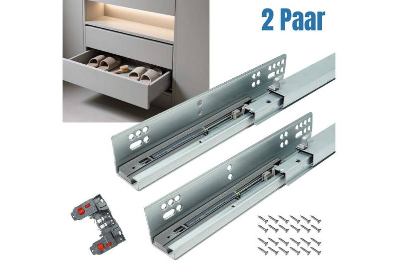 Wayne Hardware Auszug 2 Paar Schubladenauszug Schubladenschienen mit Dämpfung (SoftClose) von Wayne Hardware