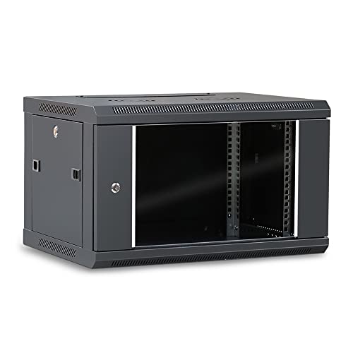 WAYTEX 37401 Netzwerkschrank 19 Zoll 6U – L 600 x T 450 x H 368 mm – Wandmontage oder freistehend im Lieferumfang enthalten – Glastür mit Schloss – Farbe Schwarz WAYTEX 37401 Netzwerkschrank 19 Zoll 6U – L 600 x T 450 x H 368 mm – Wandmontage oder freistehend im Lieferumfang enthalten – Glastür mit Schloss – Farbe Schwarz von Waytex