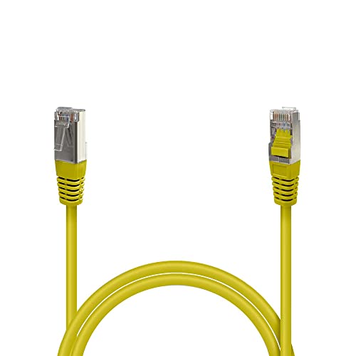 Waytex 33507 RJ45 CAT6 Netzwerk-Kabel Geschirmt FTP 1 m Gelb von Waytex