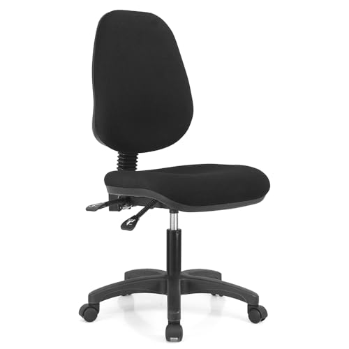 Waytex Bürostuhl, Sitzfläche und Rückenlehne aus gestepptem Stoff, Schwarz, Hauteur réglable von Waytex