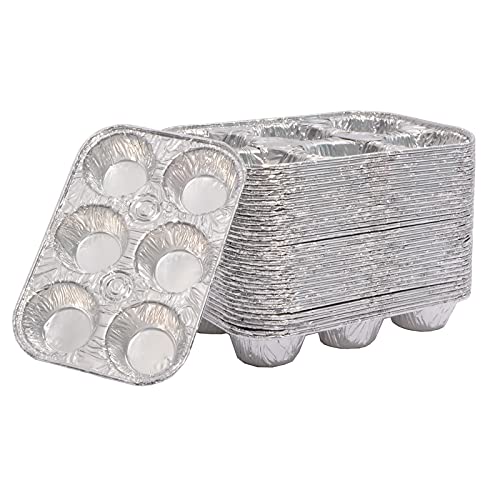 Waytiffer Muffinform | 6 Cupcake-Aluminiumformen Lieblings-Muffinform Größe zum Backen von Cupcakes – Standardgröße (6 Tassen, 20 Stück) von Waytiffer