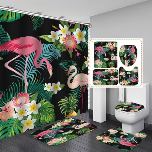 Badezimmermatte Zitronengelb Schwarz Fußmatte Set 3 Teilig,Duschvorleger rutschfest(50x80cm)+U-Typ Wasseraufnahme Badezimmerteppich+Schnelltrocknend Bath Mat Langlebig Badvorleger Set von Wazylphin