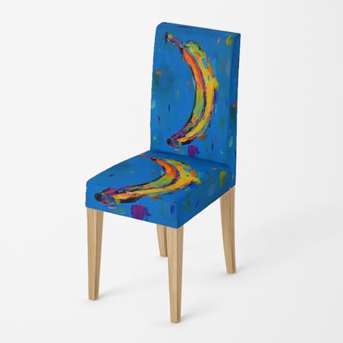 Stuhlhussen Lila Blaue Graffiti Stuhlüberzieher Spandex Stuhlhussen Schwingstühle Waschbar Hussen für Stühle Abnehmbare Stuhlbezug Stuhlbezüge Langlebig Suhl Hussen Universal Stuhlhusse 2er Set von Wazylphin