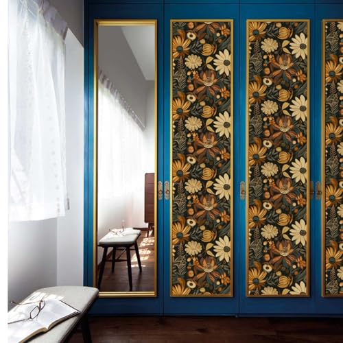 Wandschutzfolie Braun Beige Blume Klebefolie Möbel Möbelfolie Selbstklebende Folie Selbstklebende Tapete Tapeten Klebe Tpete Wall Paper Self Adhesive Wallpaper for Living Room 45x200cm/2 roll Wandschutzfolie Braun Beige Blume Klebefolie Möbel Möbelfolie Selbstklebende Folie Selbstklebende Tapete Tapeten Klebe Tpete Wall Paper Self Adhesive Wallpaper for Living Room 45x200cm/2 roll von Wazylphin