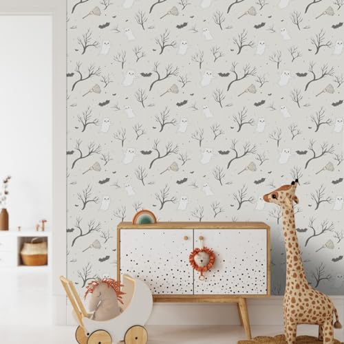 Wandschutzfolie Halloween Katze Klebefolie Möbel Möbelfolie Selbstklebende Folie Selbstklebende Tapete Tapeten Klebe Tpete Wall Paper Self Adhesive Wallpaper for Living Room 45x100cm/1 roll von Wazylphin