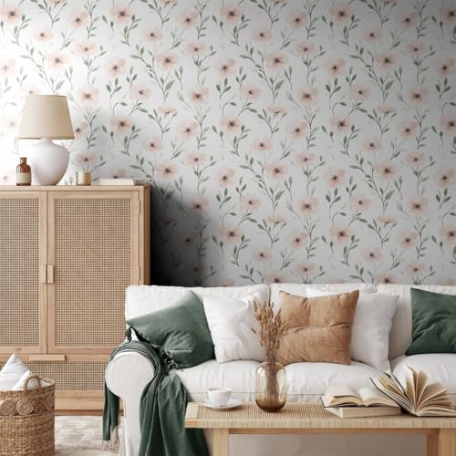 Wandschutzfolie Lichtrosa Blume Klebefolie Möbel Möbelfolie Selbstklebende Folie Selbstklebende Tapete Tapeten Klebe Tpete Wall Paper Self Adhesive Wallpaper for Living Room 45x200cm/2 roll Wandschutzfolie Lichtrosa Blume Klebefolie Möbel Möbelfolie Selbstklebende Folie Selbstklebende Tapete Tapeten Klebe Tpete Wall Paper Self Adhesive Wallpaper for Living Room 45x200cm/2 roll von Wazylphin