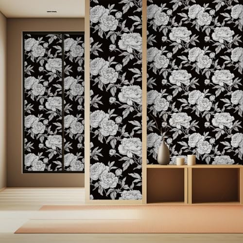 Wandschutzfolie Schwarze Graue Blume Klebefolie Möbel Möbelfolie Selbstklebende Folie Selbstklebende Tapete Tapeten Klebe Tpete Wall Paper Self Adhesive Wallpaper for Living Room 45x200cm/2 roll Wandschutzfolie Schwarze Graue Blume Klebefolie Möbel Möbelfolie Selbstklebende Folie Selbstklebende Tapete Tapeten Klebe Tpete Wall Paper Self Adhesive Wallpaper for Living Room 45x200cm/2 roll von Wazylphin