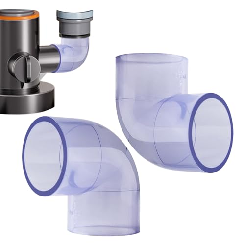 2pcs Clear PVC Rohr Ellbogen, PVC 90 Grad Ellbogen, 2-Wege-Rohrverschlüsse, tragbare Anschlüsse für DIY Regal Gartenstützstruktur Fischtankbefasste 2pcs Clear PVC Rohr Ellbogen, PVC 90 Grad Ellbogen, 2-Wege-Rohrverschlüsse, tragbare Anschlüsse für DIY Regal Gartenstützstruktur Fischtankbefasste von Wbaioluy