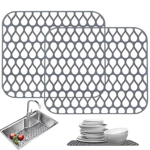 2pcs Küchenspüle Protektor Nicht-Schlupf-Silikon-Spüle Matten Beschützer 13, 6 x 11, 6 Zoll Hitzebeständige Matten und Beschützer Nimmiger Protektoren für Küchenmatten 2pcs Küchenspüle Protektor Nicht-Schlupf-Silikon-Spüle Matten Beschützer 13, 6 x 11, 6 Zoll Hitzebeständige Matten und Beschützer Nimmiger Protektoren für Küchenmatten von Wbaioluy