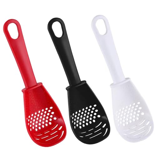 3pcs Multi -Funktion -Löffel Super -Löffel Multifunktionelle hitzebeständige Küchenutensilien geschlitzte zum Kochen des Mashing -Schleifens (verschiedene Packungen) Multi -Funktion von Wbaioluy