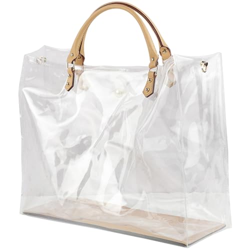 DIY -Bag -Kit für klare PVC -Einkaufstasche, Handtaschengriff mit Zubehör -Werkzeug, DIY -Komplettleder -Leder -Brieftaschen -Lederband zum Geburtstag und Urlaub von Wbaioluy