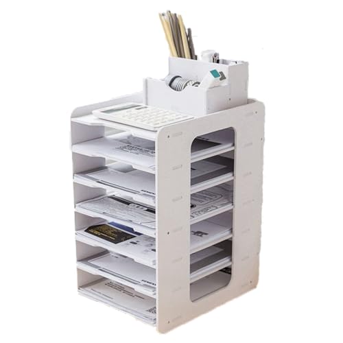 Dateipapier Organizer 7 Ebenen verdickte Schreibtischpapier Organizer PVC -Speicher einfach zu nutzen Hollow Out Desk für Home Office Schooldesk Dateipapier Organizer 7 Ebenen verdickte Schreibtischpapier Organizer PVC -Speicher einfach zu nutzen Hollow Out Desk für Home Office Schooldesk von Wbaioluy