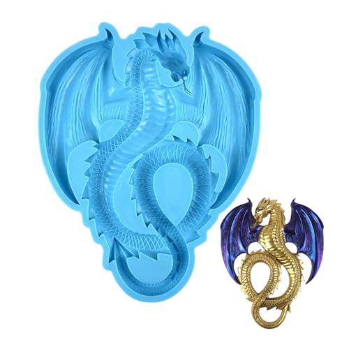 Drachen Silikonformen 3D DIY Fliegende Drache Herstellung Harzform Epoxidharzformen für Wandhänge Tür Desktop Kunst Wohnkultur Silikonform von Wbaioluy