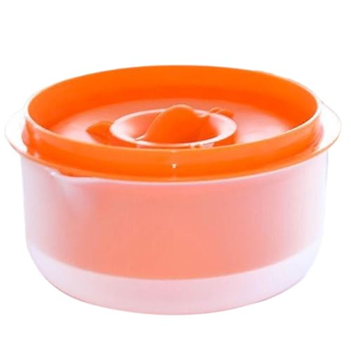 Eierabscheider, hält 5 Eier Eigelb-Separator mit Plastik Weiß 5x3 Sieb Extraktor Küchenküche, orangeweiß weiß von Wbaioluy
